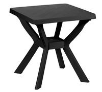 Table Petite Plastique Grande Carré Jardin Extérieur 70×70×72h CM Anthracite