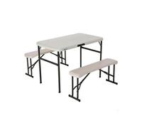 Lifetime Ultra-resistant Folding With 2 Benches Set Uv100 106x61x74 Cm Table Beige,Noir
