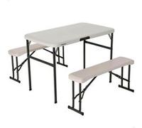 Table Piable Crème 106,5 x 73,5 x 61 cm Acier Plastique