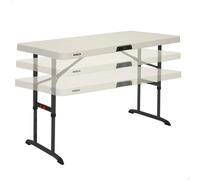 Table Piable Crème 122 x 86 x 61 cm Acier Plastique