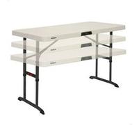 Lifetime Table pliante crème 122 x 86 x 61 cm acier et plastique