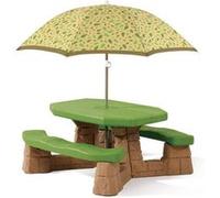 Table picnic Naturally Playful avec parasol- socle brun Brun G