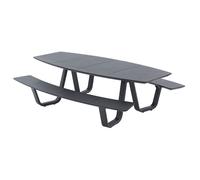 Table pique nique - Aluminium - 2.40 m x 1.80 m - Picnic Curv - 8 personnes
