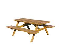 Table pique-nique bois premium rectangulaire - Longueur 2 m