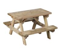 Table pique-nique en bois - SOULET - AUREA - Avec 2 bancs - 3 à 7 ans
