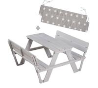 Table pique-nique enfants - ROBA - Outdoor + - Bois massif - 4 places - 2 coussins inclus