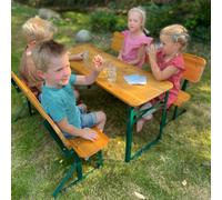 Table Pique-nique Pliante Avec Bancs Et Coussins Pour 4 Enfants Teck TU