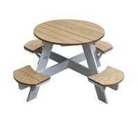 AXI UFO Table Picnic Round marron/blanc