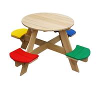 Table pique-nique ronde en bois enfant - Ufo