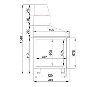 Table Pizza Réfrigérée 2 portes 5 tiroirs Série 800