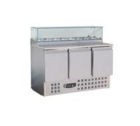 Table Pizza Réfrigérée 3 portes pour 3 bacs GN 1/1