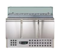 Table Pizza Réfrigérée 3 portes pour 3 bacs GN 1/1 - Combisteel