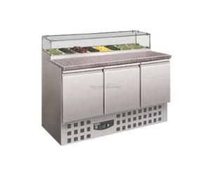Table Pizza Réfrigérée 3 portes pour 3 bacs GN 1/1 - Combisteel - R600A3 PortesPleine