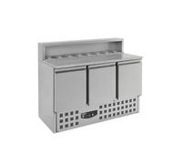 Table Pizza Réfrigérée 3 portes pour 8 GN 1/6 - Combisteel