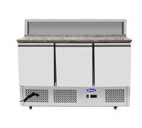 Table Pizza Réfrigérée tout Inox - 7 bacs GN 1/6 - Atosa - R600a - Acier inoxydable31365Pleine x700x1155mm NC