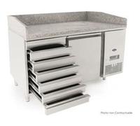 Table Pizza Réfrigérée Tropicalisée 1 porte 7 tiroirs à pâtons Atosa NC G