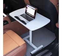Table pliable à hauteur réglable, support en tube d'acier robuste avec bureau en MDF, idéal pour camping-car, dinette et poste de travail informatique