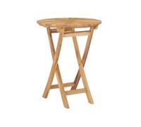 Table Pliable de Jardin Meuble d'Extérieur Camping Bois Massif de Teck vidaXL