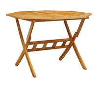 vidaXL Table pliable de jardin Ø110x75 cm bois d'acacia solide 4004911