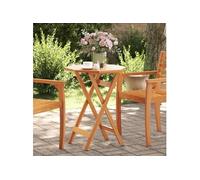 vidaXL Table pliable de jardin Ø60x75 cm bois d'acacia massif