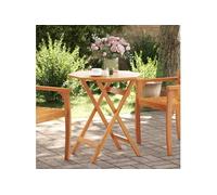 vidaXL Table pliante de jardin Ø70 x 75 cm en bois d'acacia massif