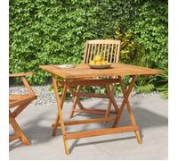 Table pliable de jardin 90x90x75 cm bois d acacia solide