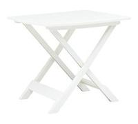 Vidaxl Table Pliable De Jardin Blanc 79x72x70 Cm Plastique