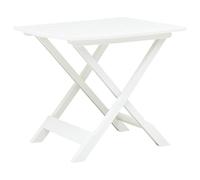 Vidaxl Table Pliable De Jardin Blanc 79x72x70 Cm Plastique