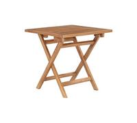 Table Pliable de Jardin Table Basse Table d'Appoint Terrasse Extérieur Patio Arrière-Cour Résistant 45x45x45 cm Bois de Teck Solide