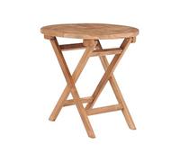 Table Pliable de Jardin Table Basse Table d'Appoint Terrasse Extérieur Patio Résistant aux Intempéries 45 cm Bois de Teck Solide