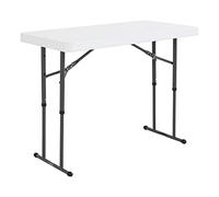 Table Pliable Durable à Hauteur Ajustable 4ft | 1.22m Blanc