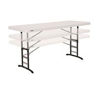 Table Pliable Durable à Hauteur Ajustable 6ft | 1.83m Amande