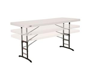 Table Pliable Durable à Hauteur Ajustable 6ft | 1.83m Amande