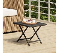 Table pliable gris 45x35x32 cm résine tressée table pliable table vidaXL