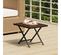 Table pliable gris 45x35x32 cm résine tressée table pliable table vidaXL