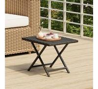 vidaXL Table pliable résine tressée 45x35x32 cm noir – 362251