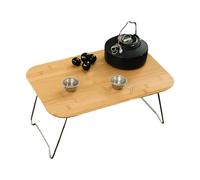 Table pliable pour le camping - Table d'appoint en bois | Pique-nique en bois | Petite table pliante | Accessoire de camping portable pour voiture, voyage, intérieur, jardin, terrasse, balcon, cour