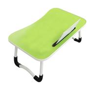 Table pliable pour ordinateur portable avec fente pour tasse 60 x 40 x 28 cm Support de bureau pour canapé et lit Plateau portable en vert fruit Idéal pour le travail et les études