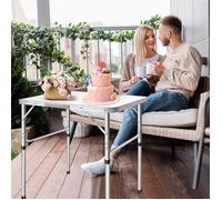 Table pliable réglable - DAYPLUS - 75x55 cm - Hauteur 33/70 cm - Plateau MDF - Structure aluminium