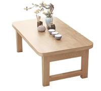 Table Pliable Table De Baie Vitrée pour La Maison Table Basse De Salon Petite Table À Manger Table Portable Table Basse en Bois Massif (S : 80X50X35CM)