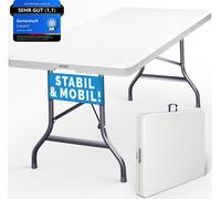 CASARIA® Table de camping pliante plastique rectangulaire table de jardin pique-nique 8 personnes intérieur extérieur