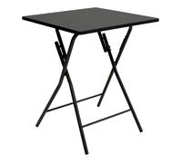 5five Table pliante carrée 2 personnes 60x60 cm Noire - Structure en métal