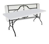 Table Pliante 200cm 10 Places Monobloc Blanc