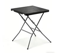 Table Pliante 23,6 Pouces, Table de Bistro carrée Portable d'extérieur sans Assemblage avec Pieds en Acier Pliables, pour Jardin, Camping-Car, Petits espaces Black,60x60cm