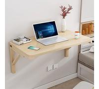 Table Pliante À Abattant Mural,Table À Manger Murale Rabattables,Petit Bureau Flottant Peu Encombrant,Table De Salle À Manger De Cuisine,Bureau D'Ordinateur Pliant En Bois Massif (Size : 70x50cm/27x1