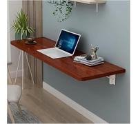 Table pliante à fixation murale, peu encombrante, pour buanderie et cuisine, table d'étude compacte et établi mural, marron, 90 x 40 cm, idéale pour les petits espaces