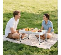 Table pliante à hauteur réglable, peut être utilisée pour le camping, la plage, le jardin, le lit
