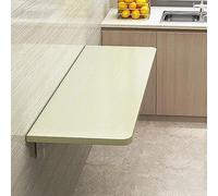 Table pliante à rabat, peu encombrante, bureau de salle à manger murale pour cuisine, étude, chambre, salle de bain, bureau, balcon, jaune clair, 100 x 40 cm