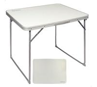 Table Pliante - AKTIVE - Camping - 80x80x70 cm - Blanc - Portable avec Poignée