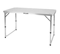 Aktive 63088 Height Adjustable Folding Camping Table Argenté 120 x 60 x 54/60/70 cm